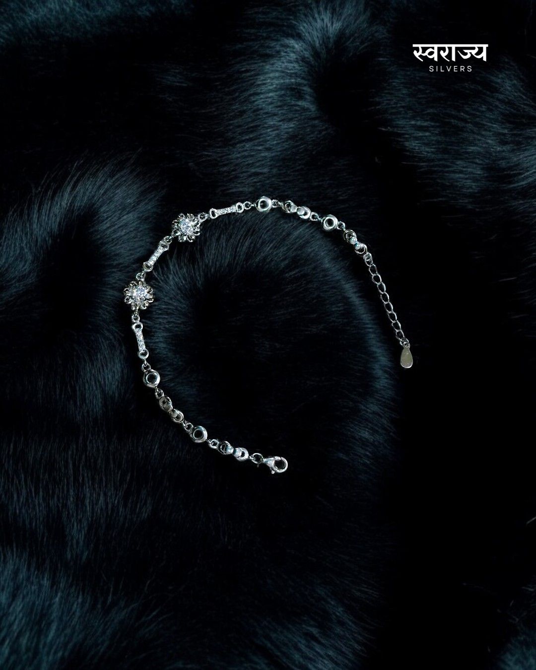 White Diamond-925 Silver Ladies Bracelet