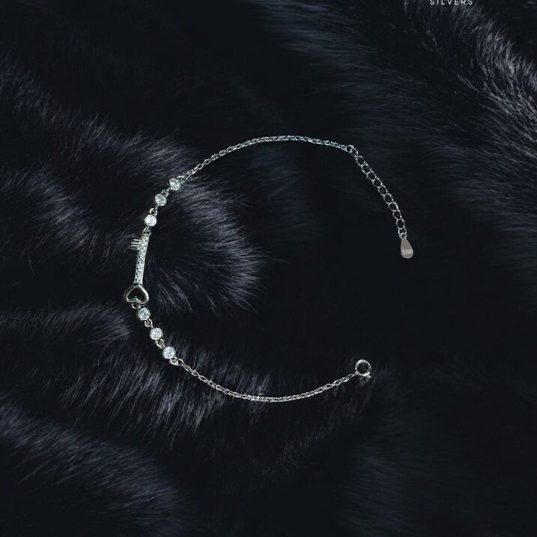 Fancy Key Bracelet for women-925 Silver