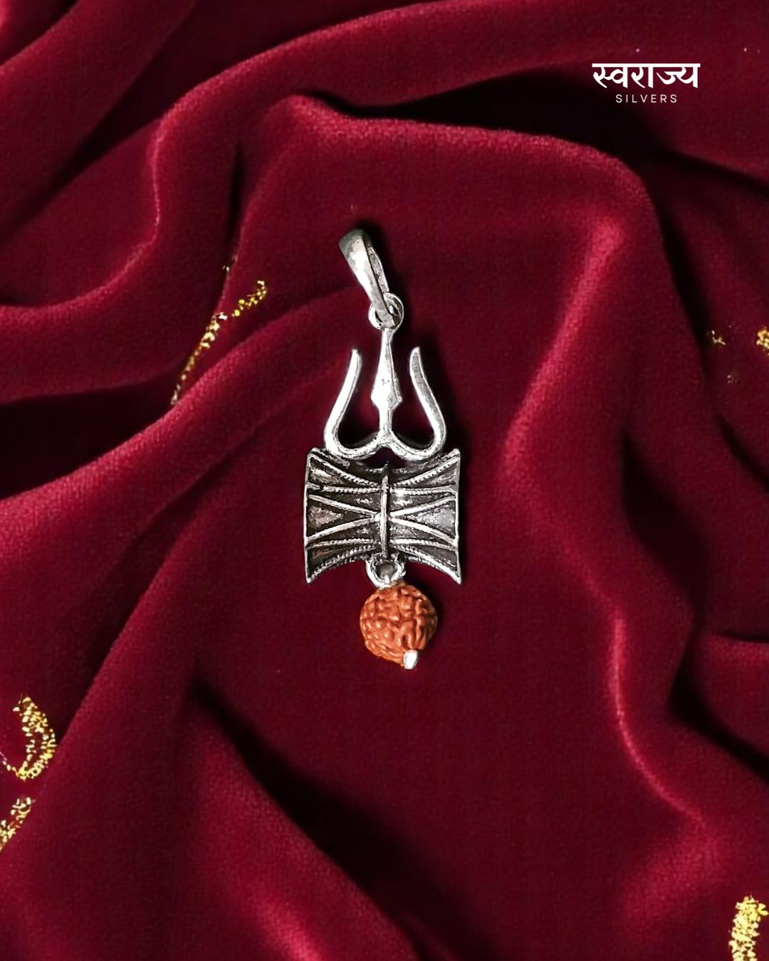 Trishul Damru Rudrakh - 3 in 1 Pendant