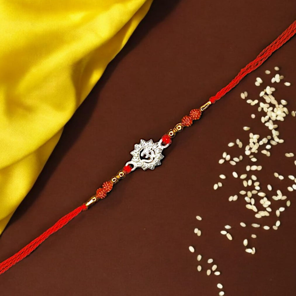 Silver Om Rakhi