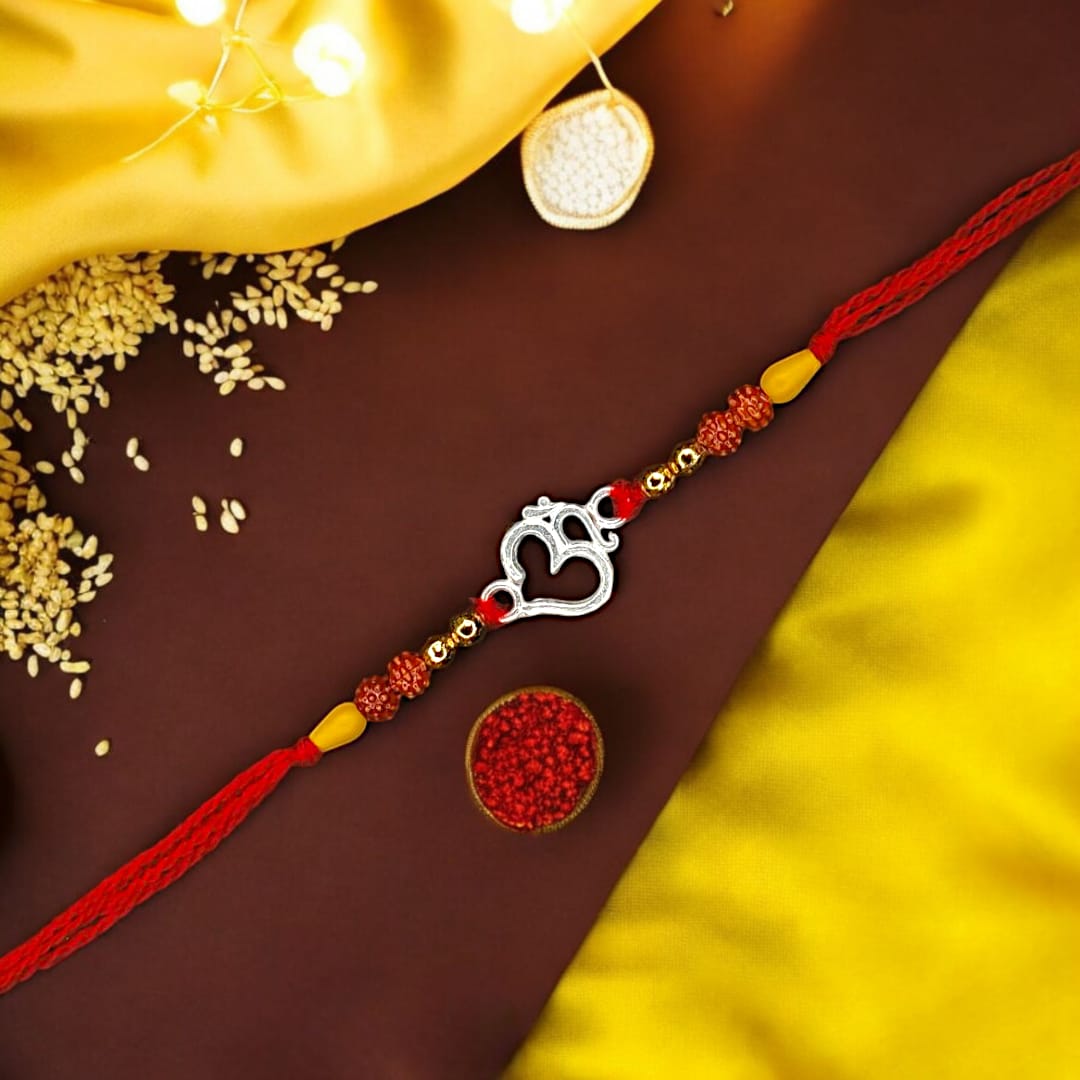 Silver OM Rakhi