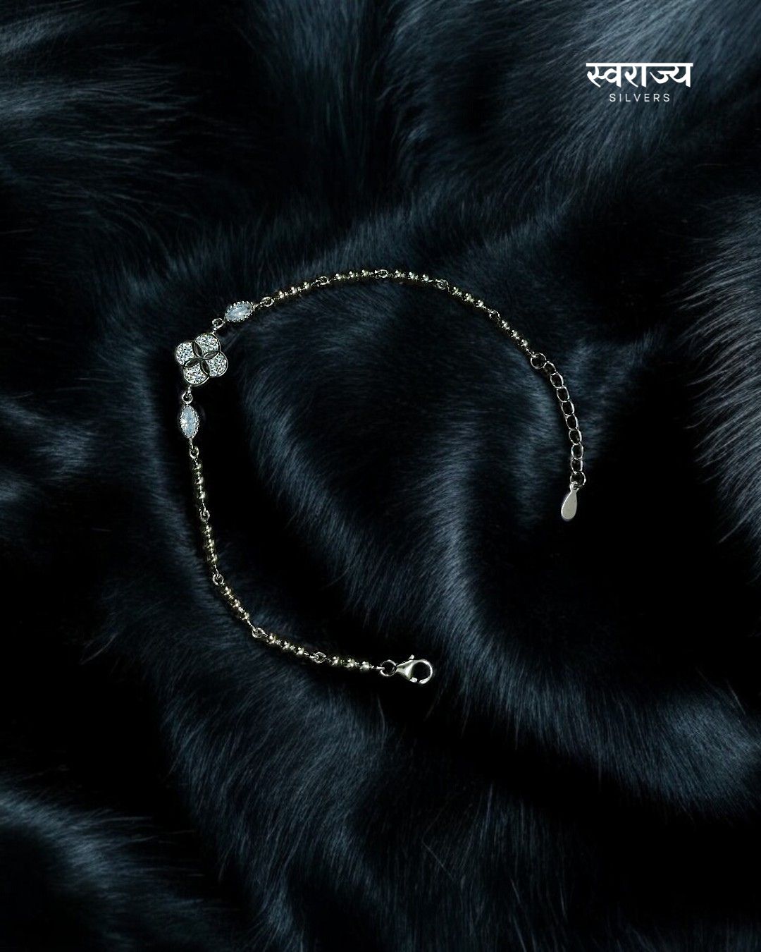 White Diamond-925 Silver Ladies Bracelet