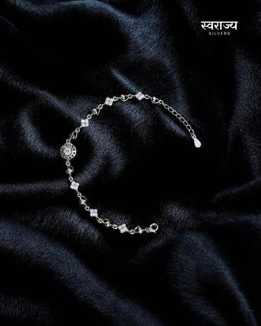 Floral Sprinkle - Ladies 925 Silver Bracelet