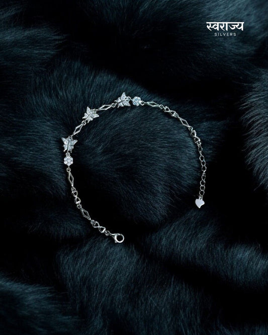 Butterfly  - Ladies 925 Silver Bracelet