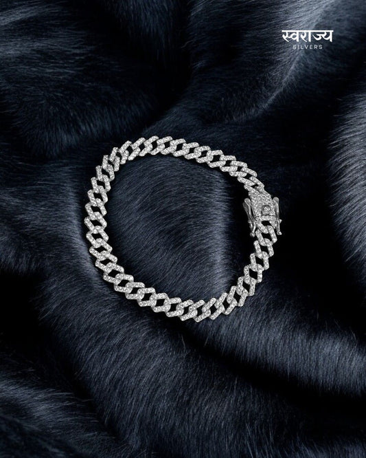White Zircon - Unisex 925 Silver Bracelet