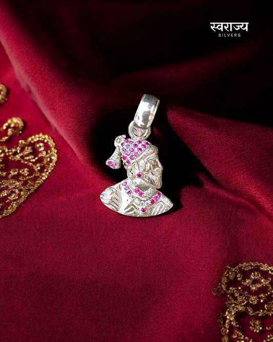 Chhatrapati Shivaji Maharaj Pendant - Zircon Embeded