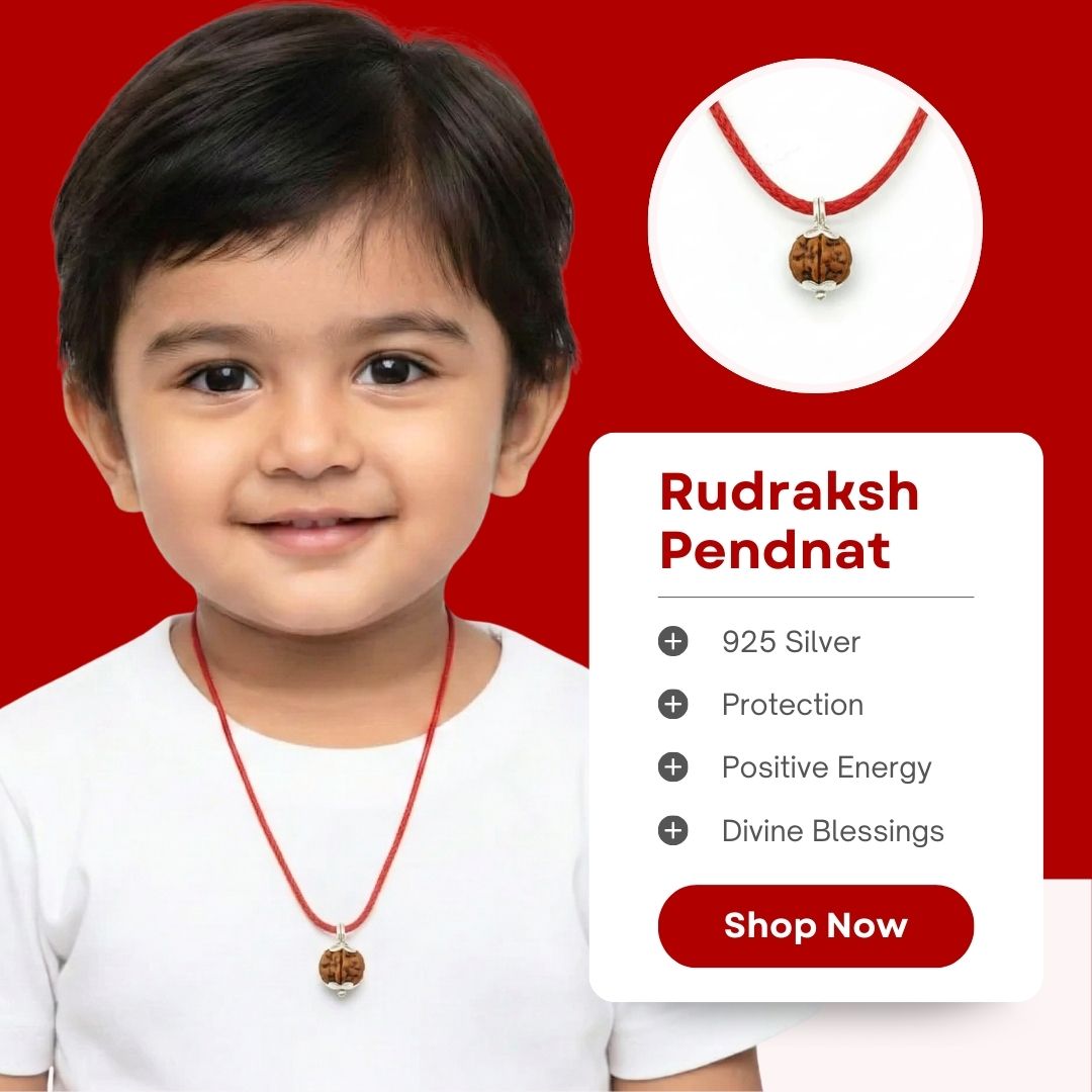 Rudraksha Baby pendant with cap-925 Silver