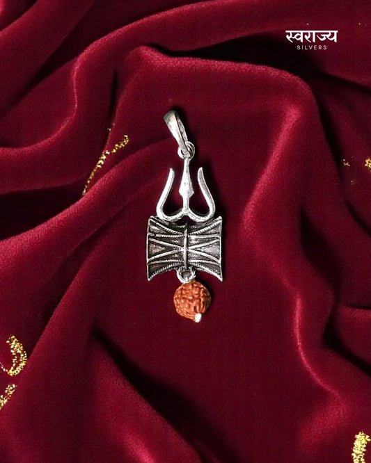 Trishul Damru Rudrakh - 3 in 1 Pendant