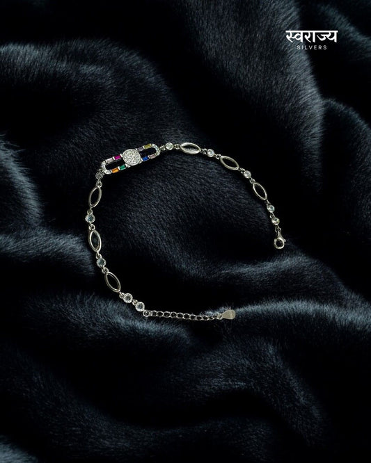 Multicolour - 925 Silver Ladies Bracelet