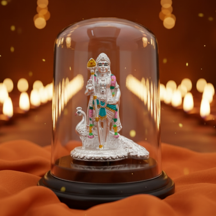 Divine Lord Murugan 925 Silver Idol