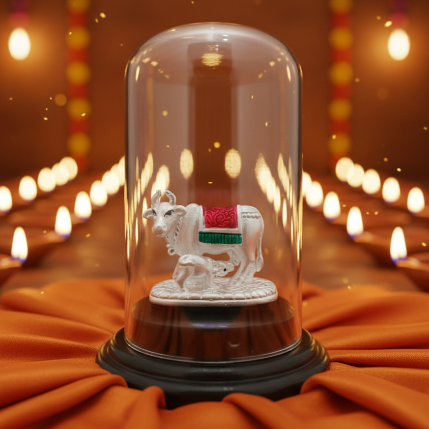 Divine Cow Calf - Gai Bachda 999 Silver Idol