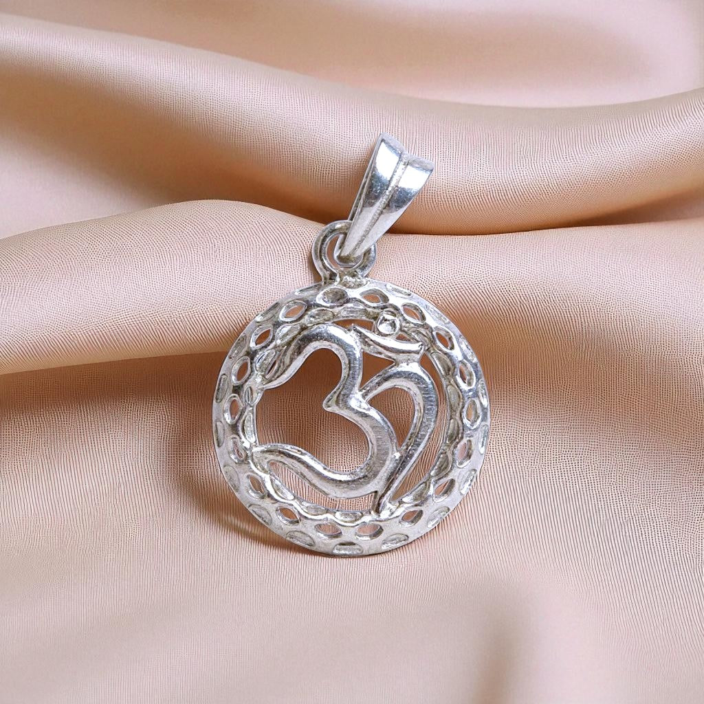 Silver Om Designed Pendant