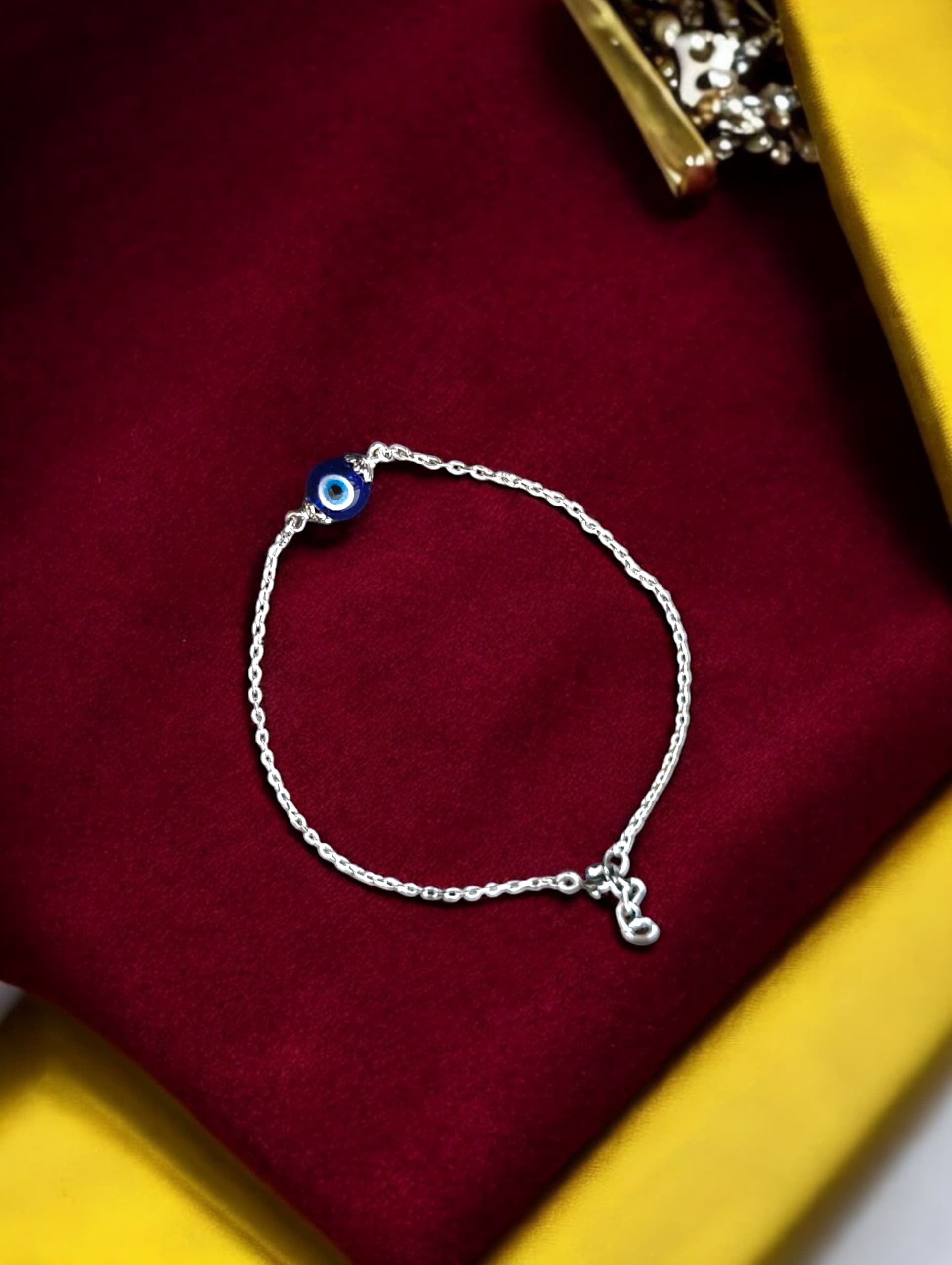 Evil Eye Fancy Ladies Bracelet - 925 Silver (Adjustable)