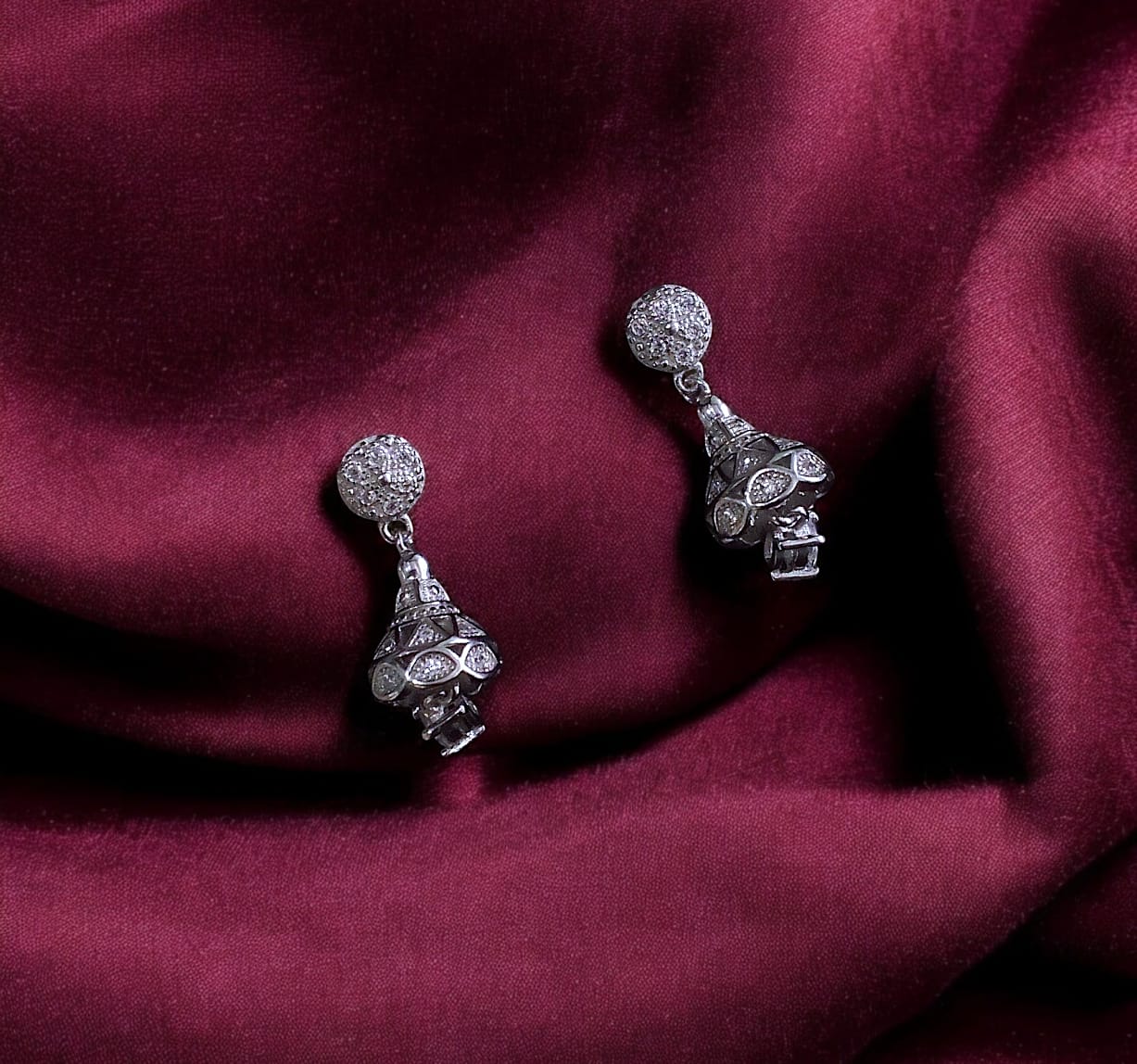 Stunning Jhumka Earrings - 925 silver