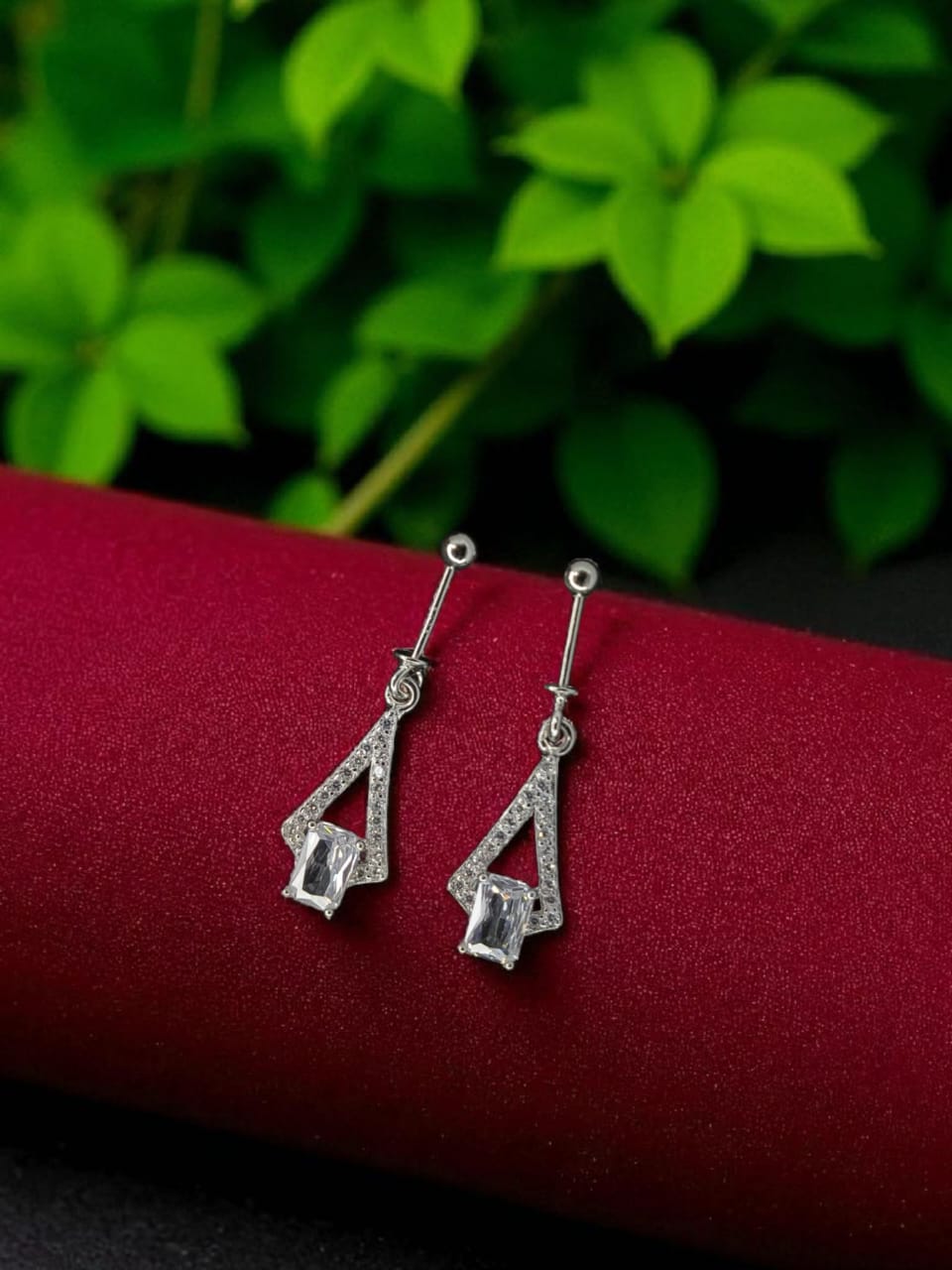 Silver Ball Stud Bugadi Earrings