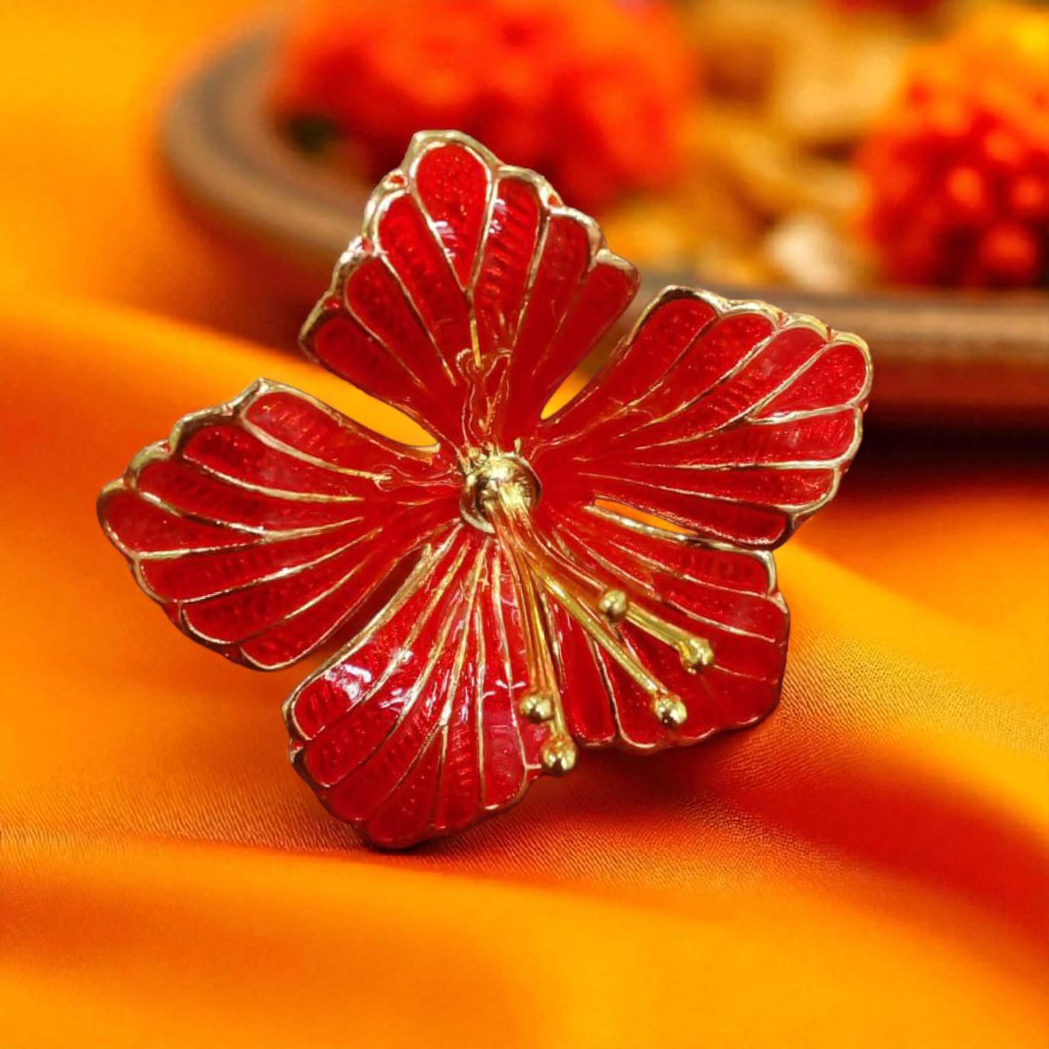 Silver Red Golden Jaswand Large
