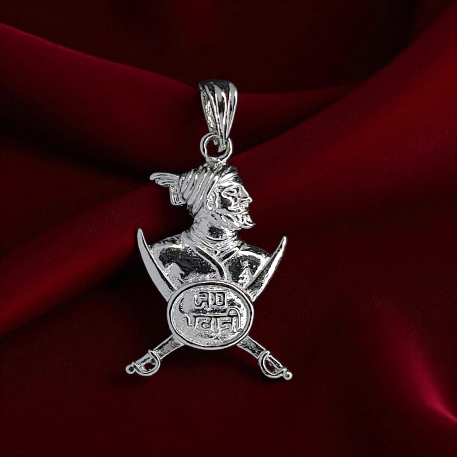 Chhatrapati Shivaji Maharaj Talwar Dhal Pendant - 925 Silver