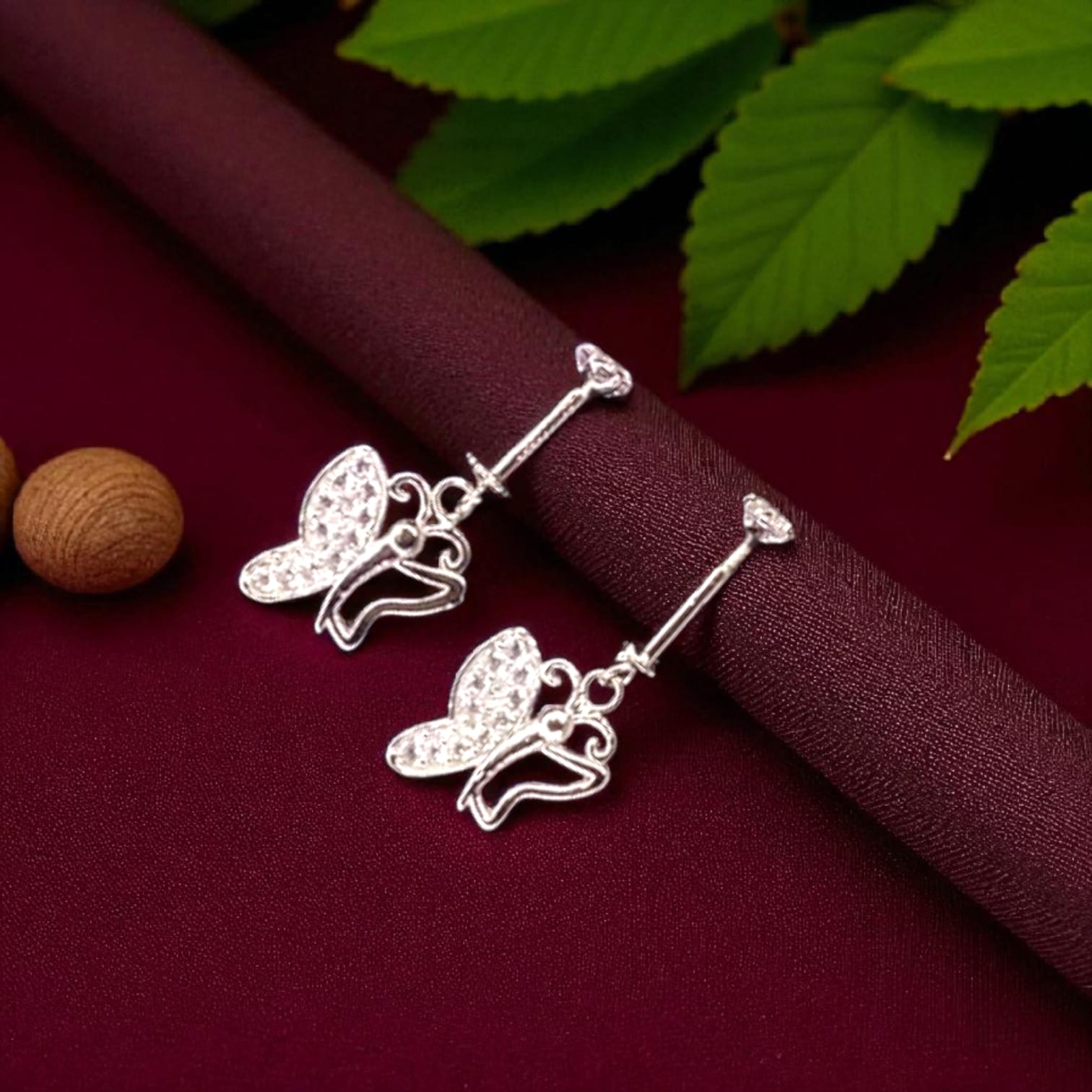 Butterfly Bugadi Earring - 925 Silver