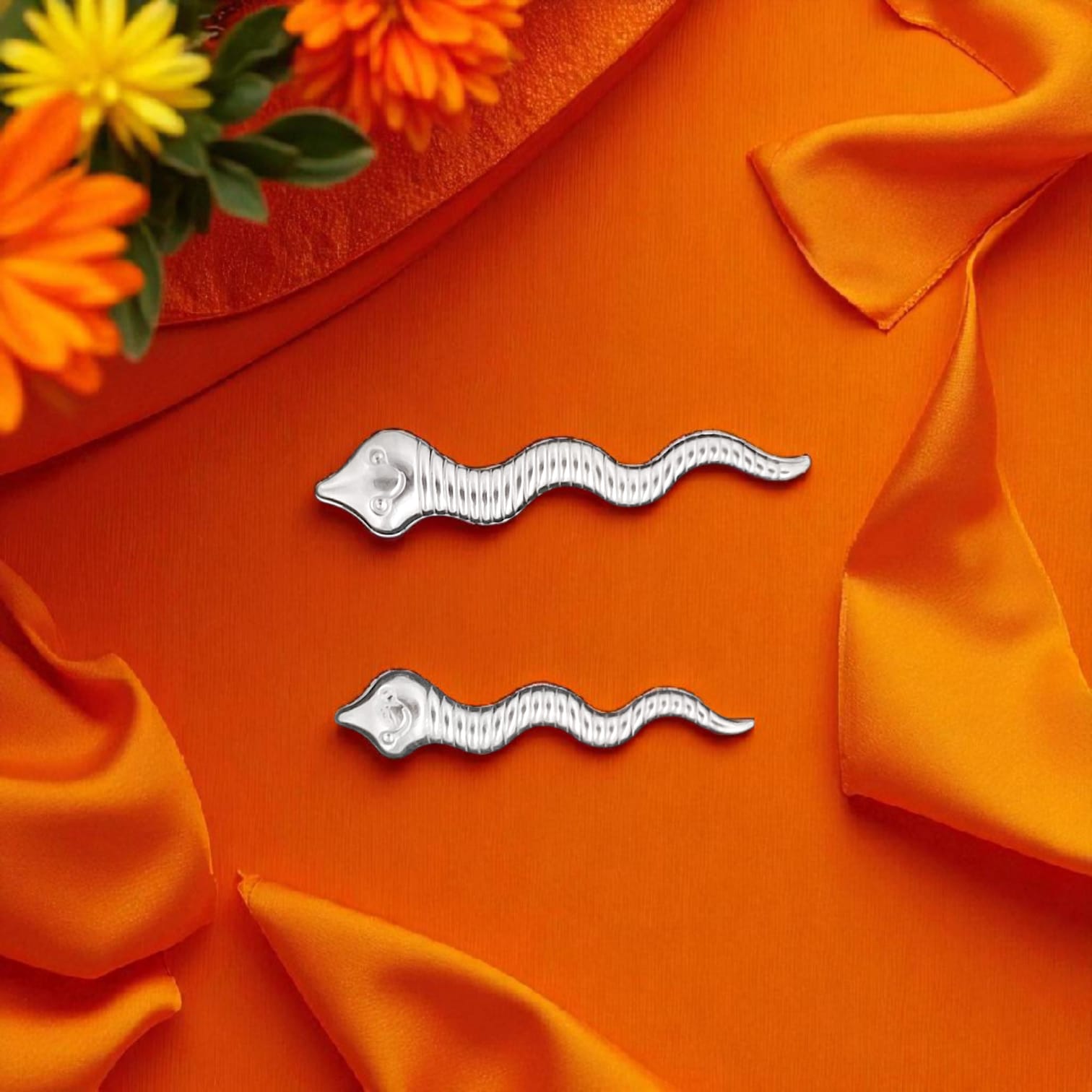 Pair of Silver Snake