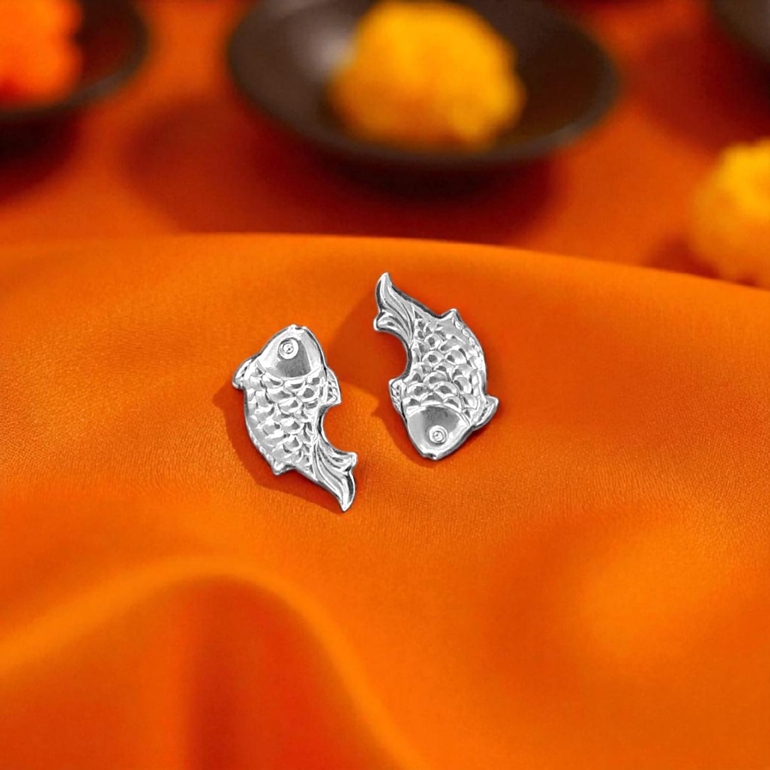 Pair of Silver Fortune Fish
