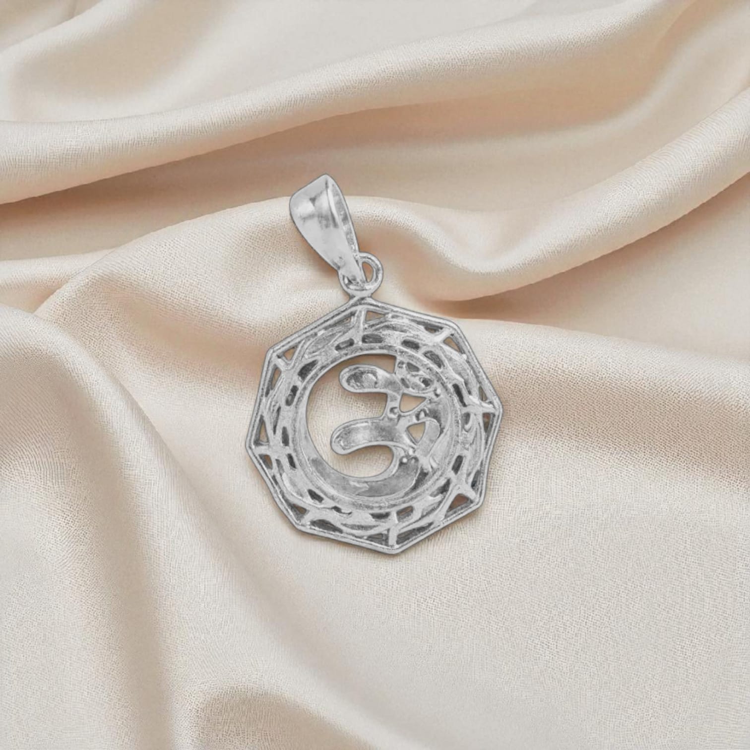 Silver Om Modern Pendant
