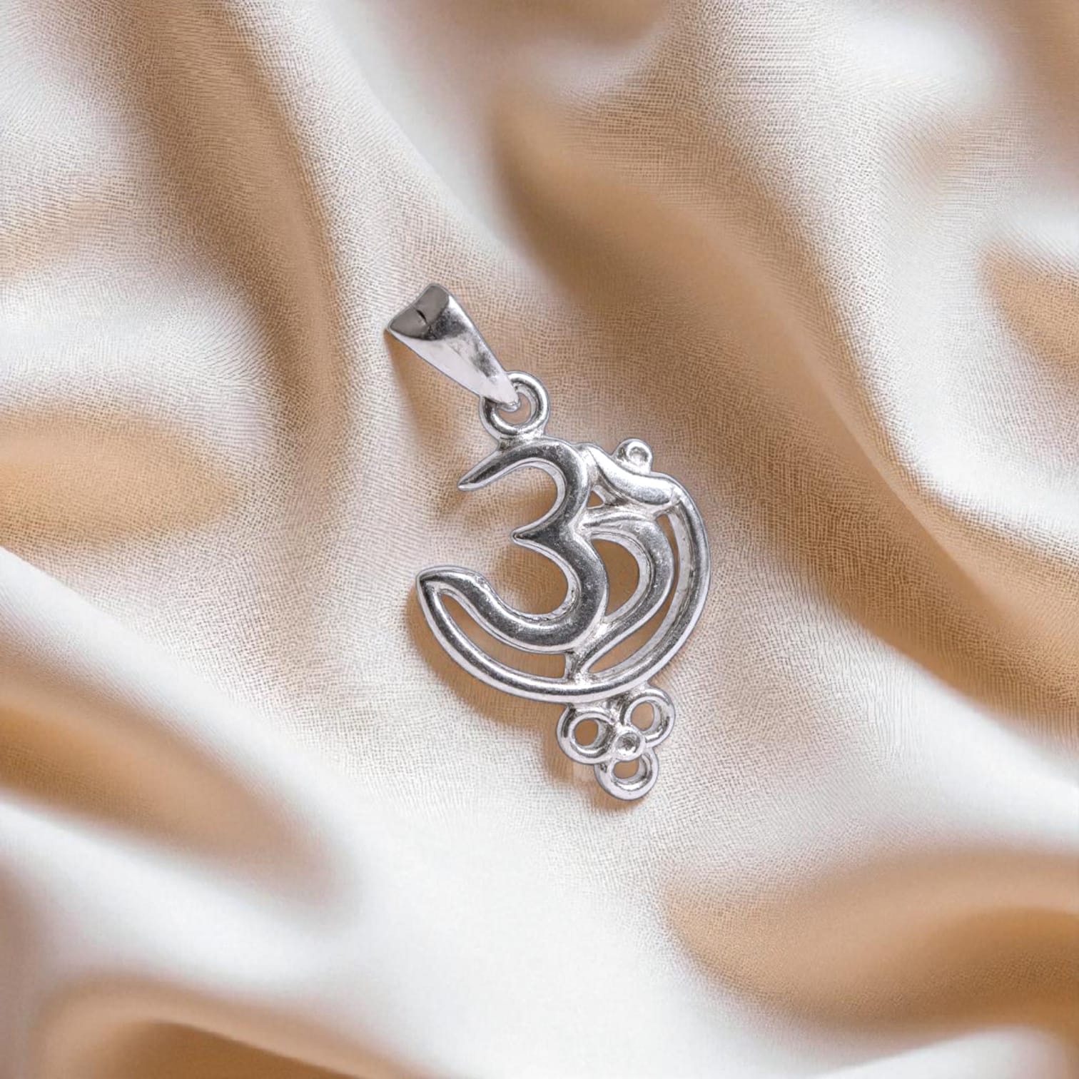 Fancy Om Pendant - 925 Silver