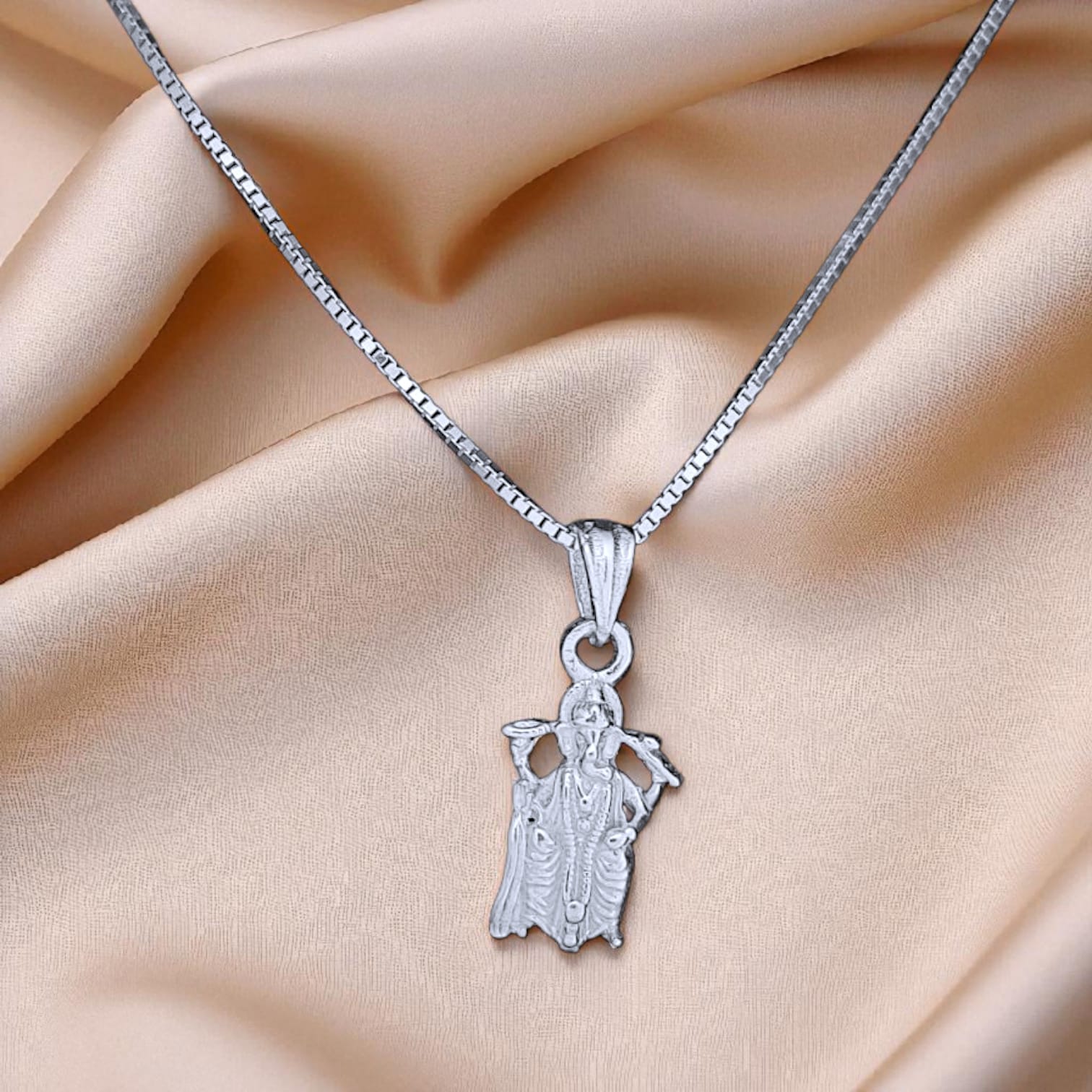 Lal Baug cha Raja Ganpati Pendant with Chain - 925 Silver