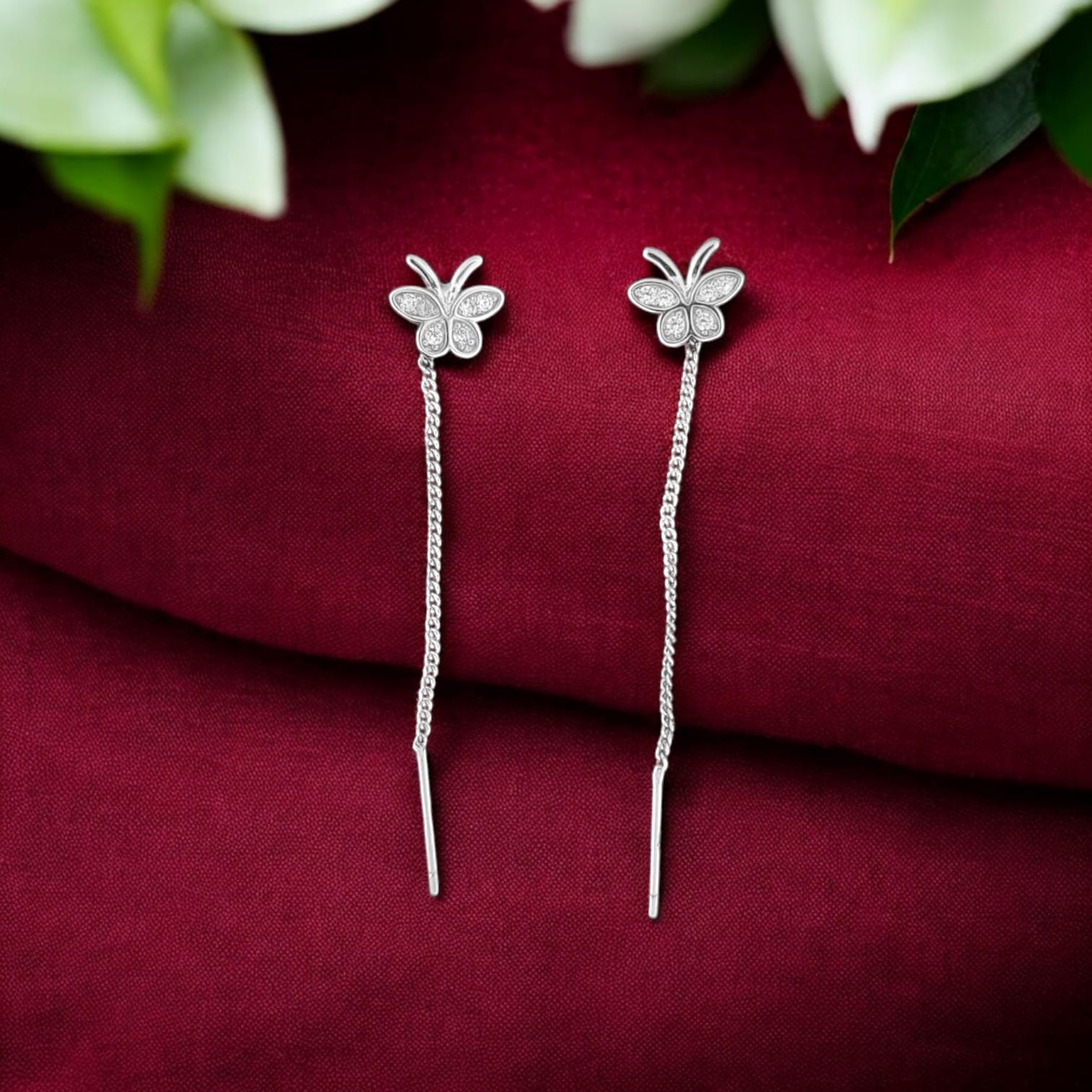 Fancy Butterfly Sui Dhaga Earring - 925 Silvers