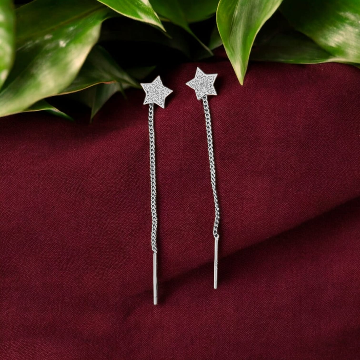 Studded Star Sui Dhaga Earring - 925 Silvers