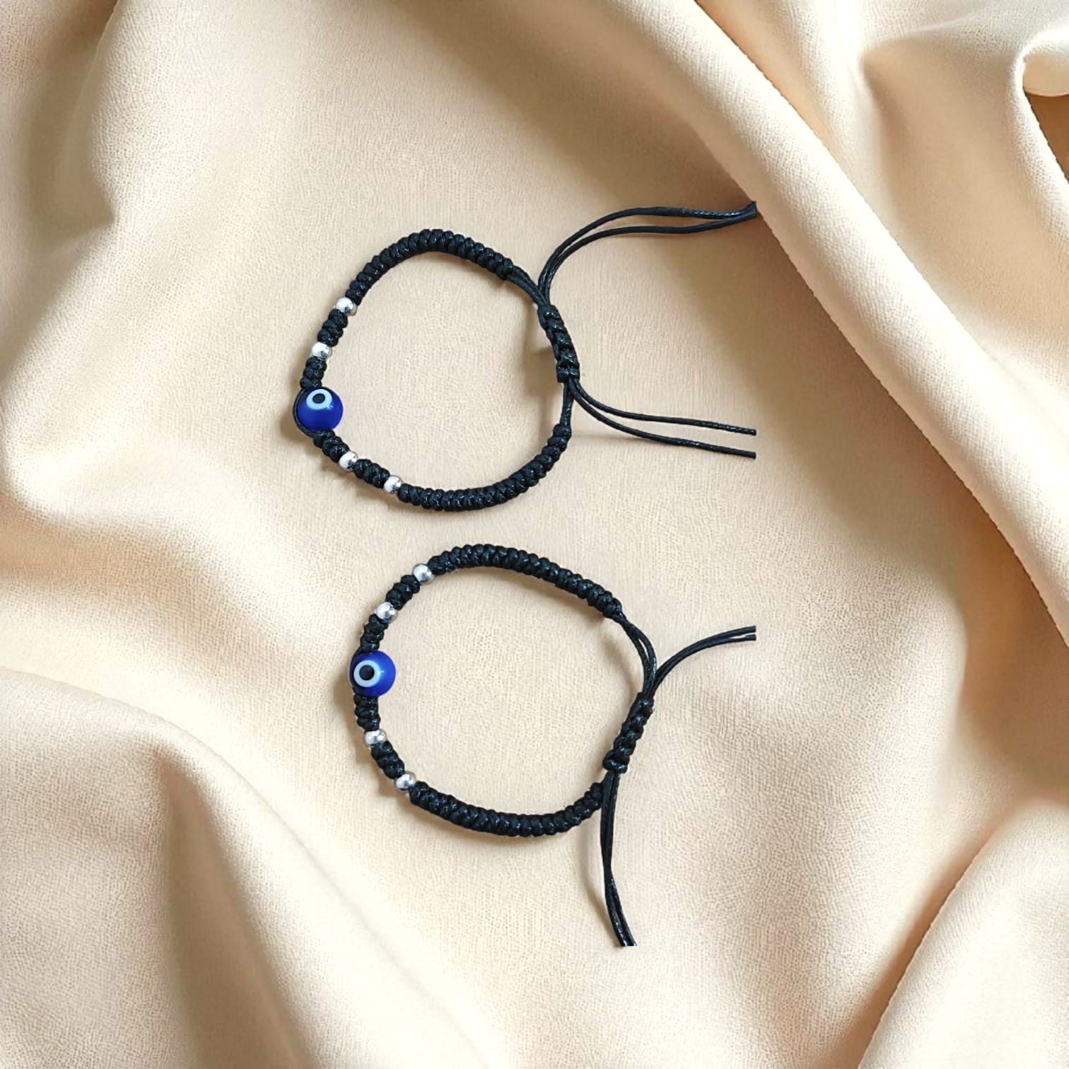 Evil Eye Silver Beaded Baby Nazariya  - 925 Silver