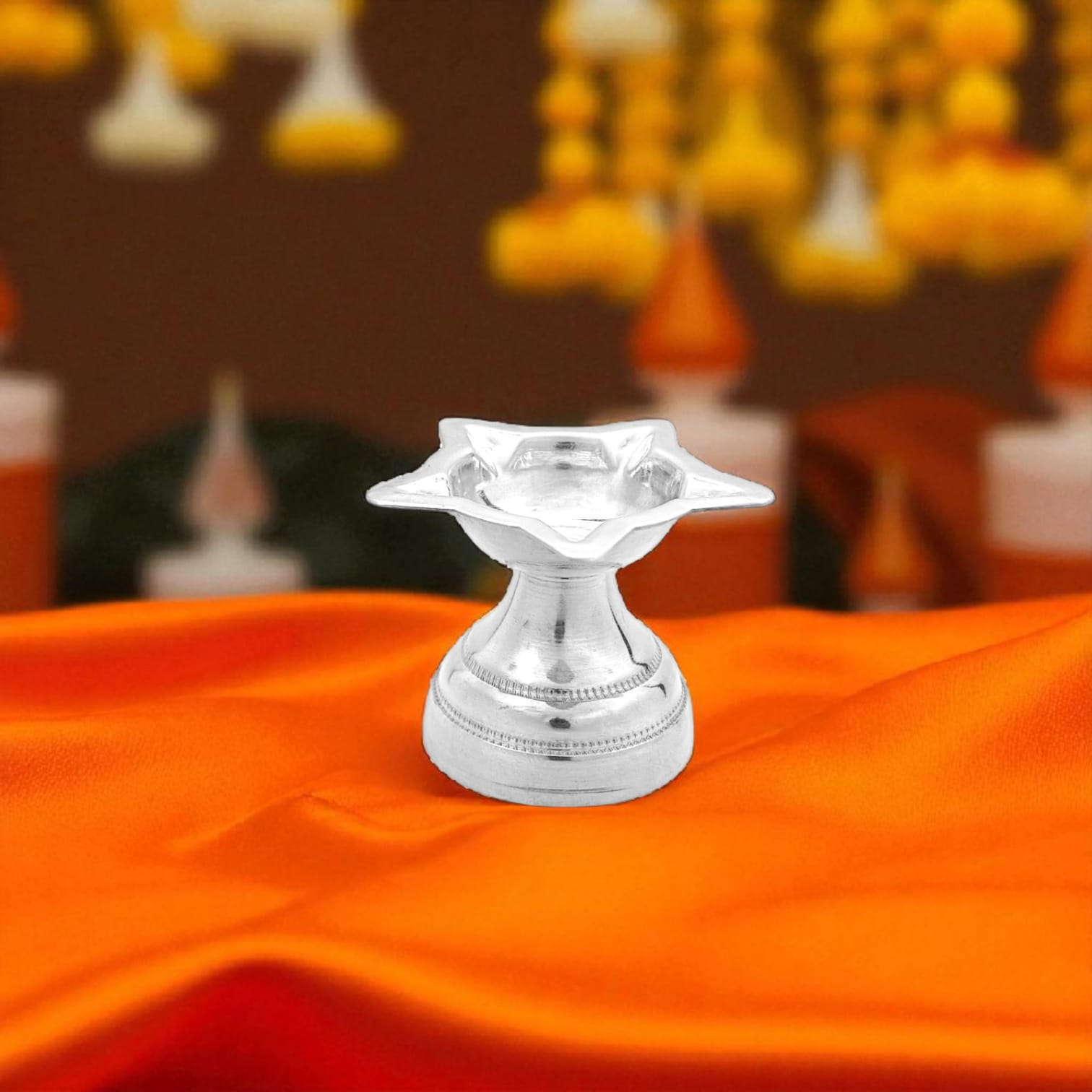 Silver Simple Small Diya