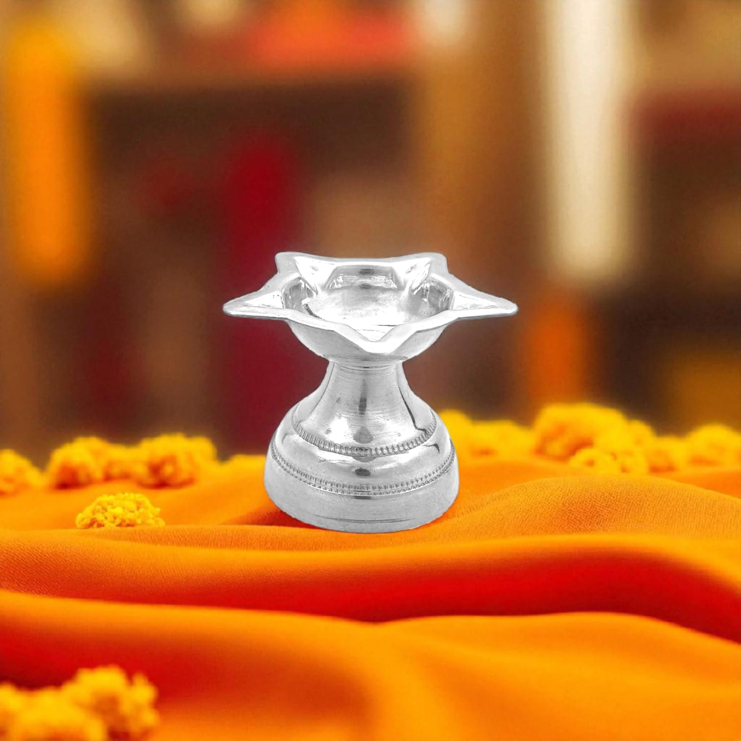 Silver Simple Big Diya