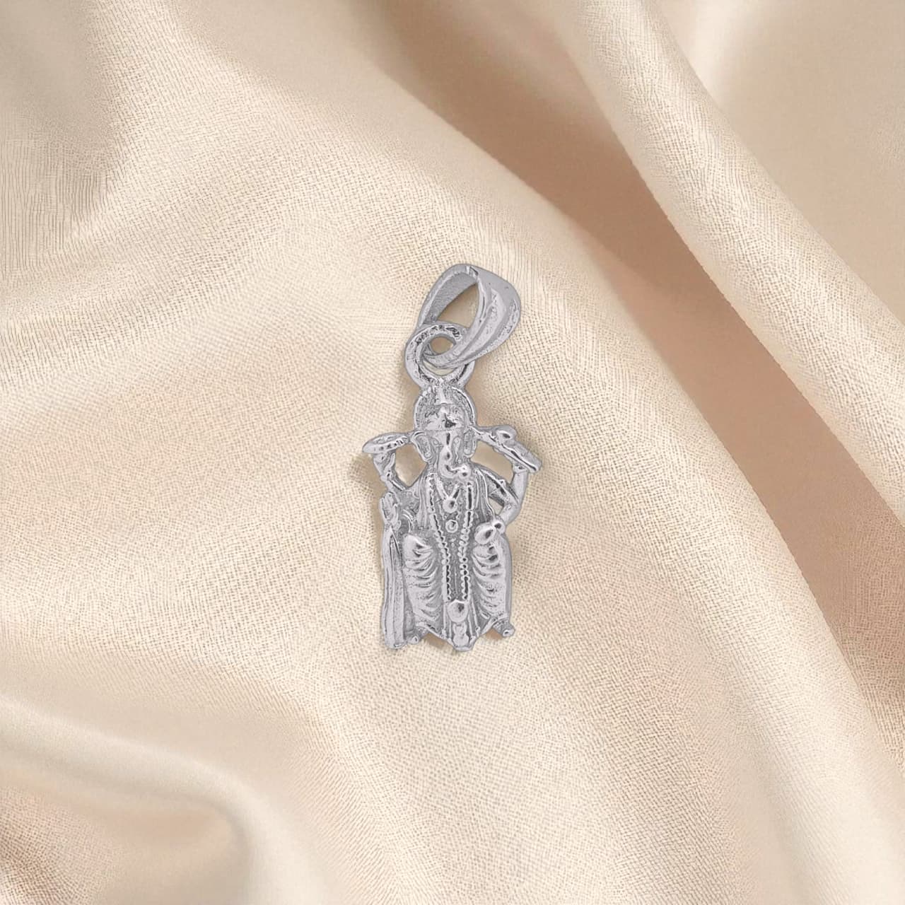 Silver Lalbaug cha Raja Ganpati Pendant