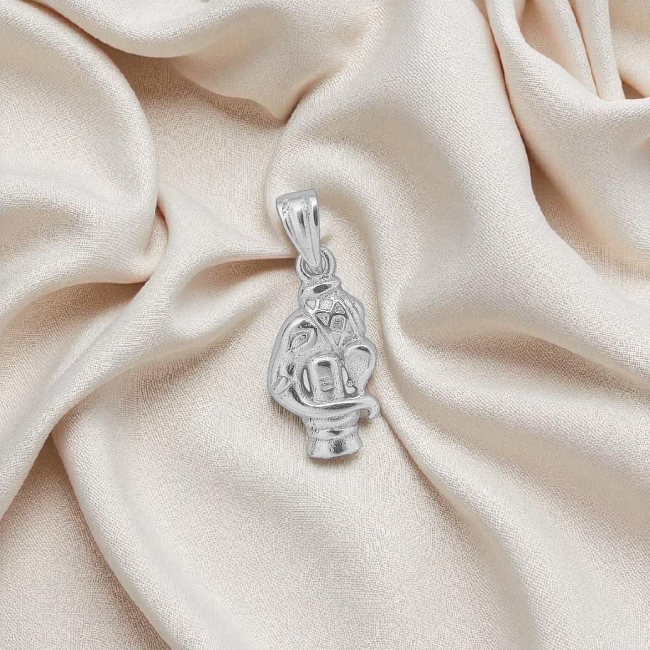 Silver Lord Ganesha Shivling Pendant