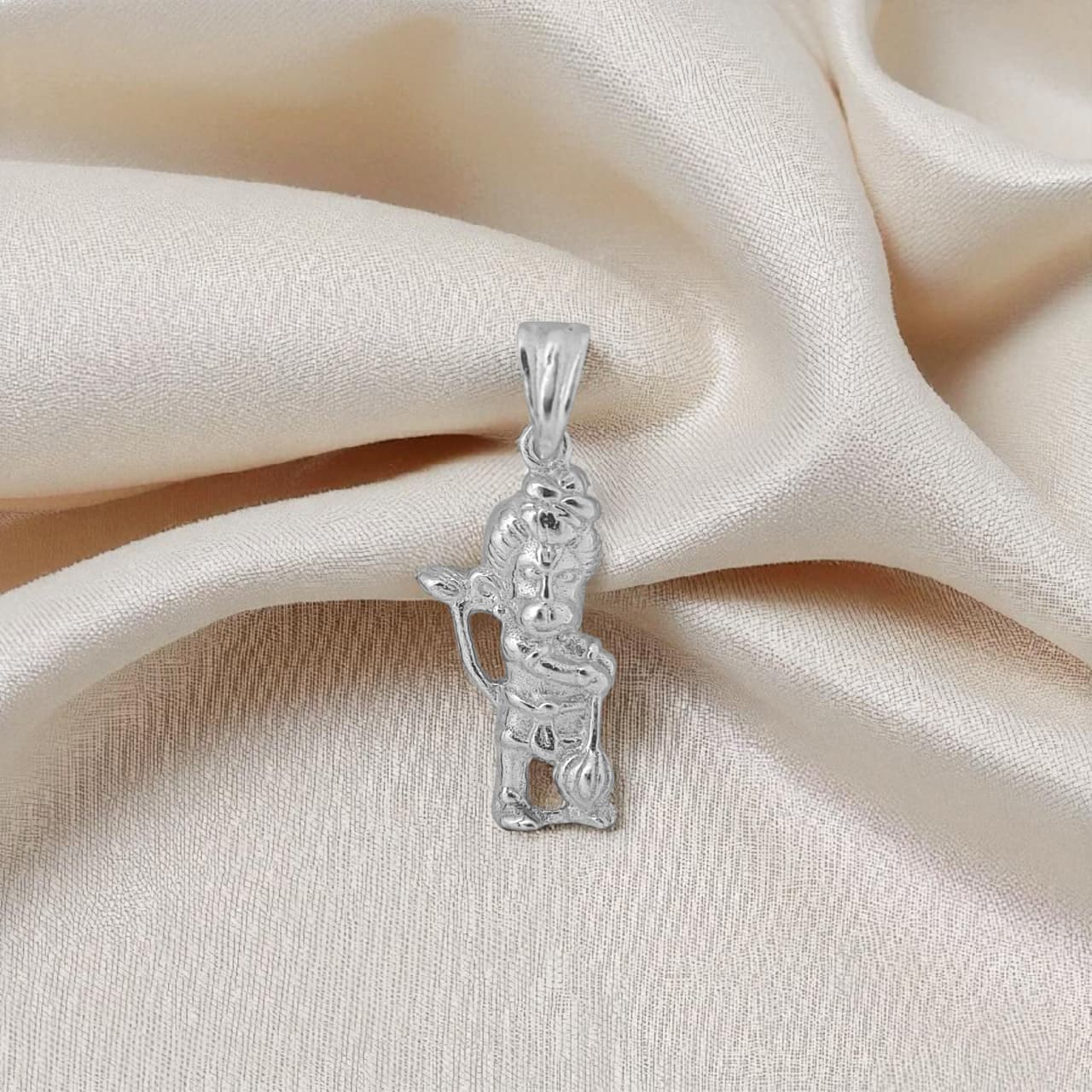 Silver Bal Hanuman Baby Pendant