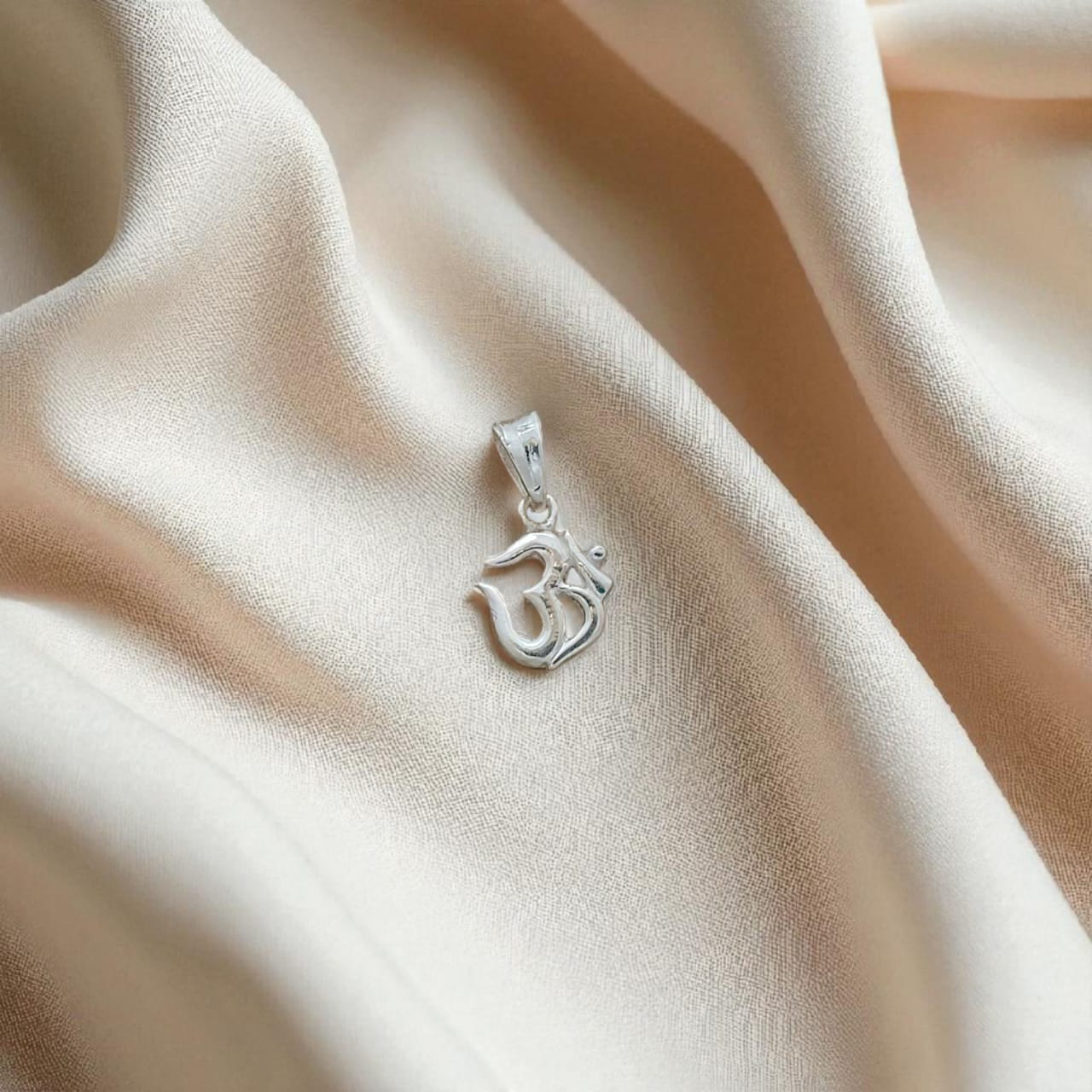 Silver Fancy Om Baby Pendant