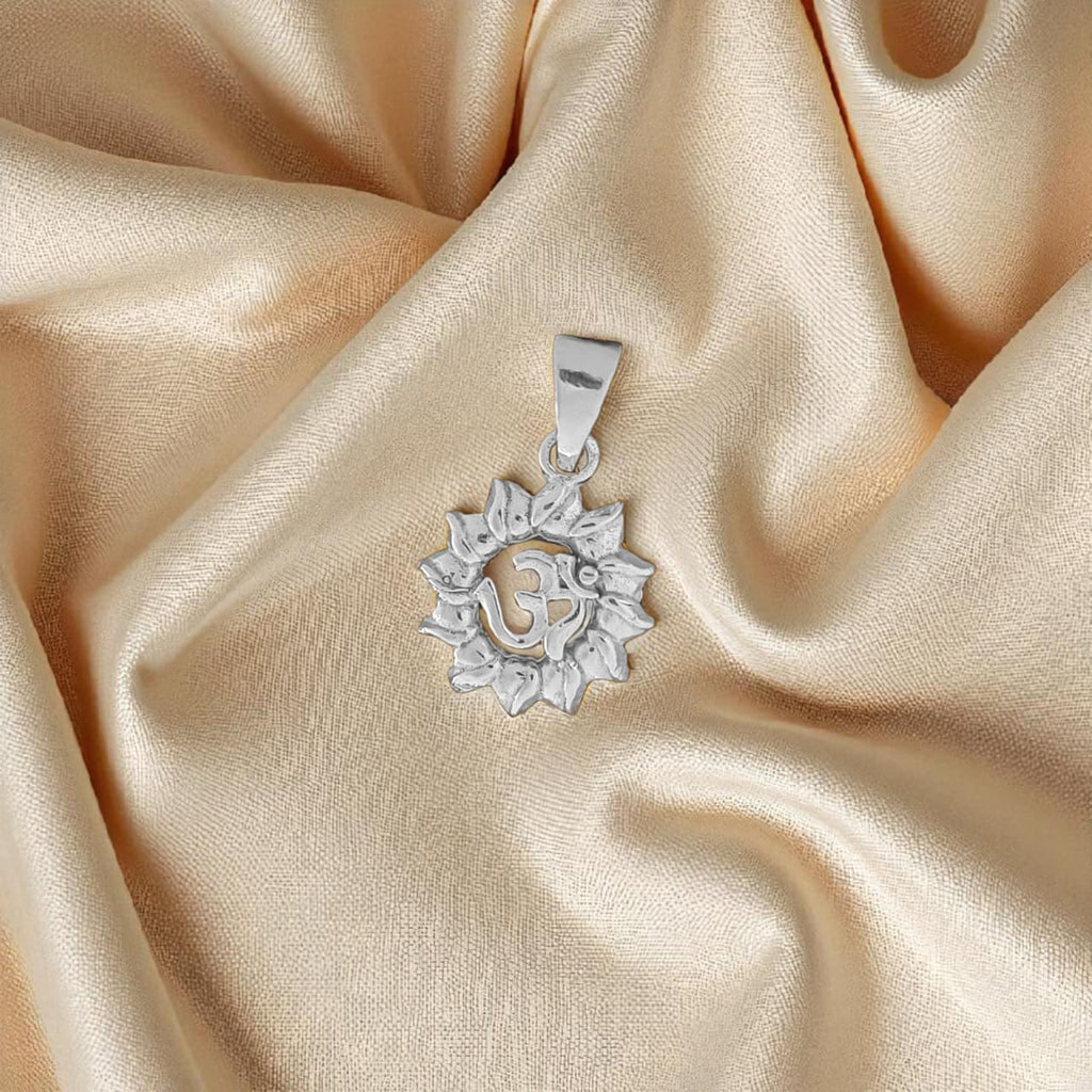 Silver Om Sun Baby Pendant