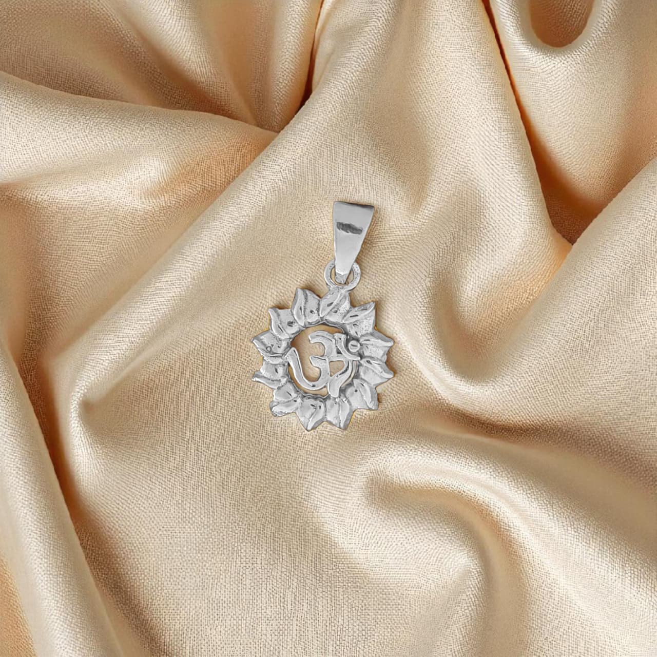 Silver Om Sun Baby Pendant