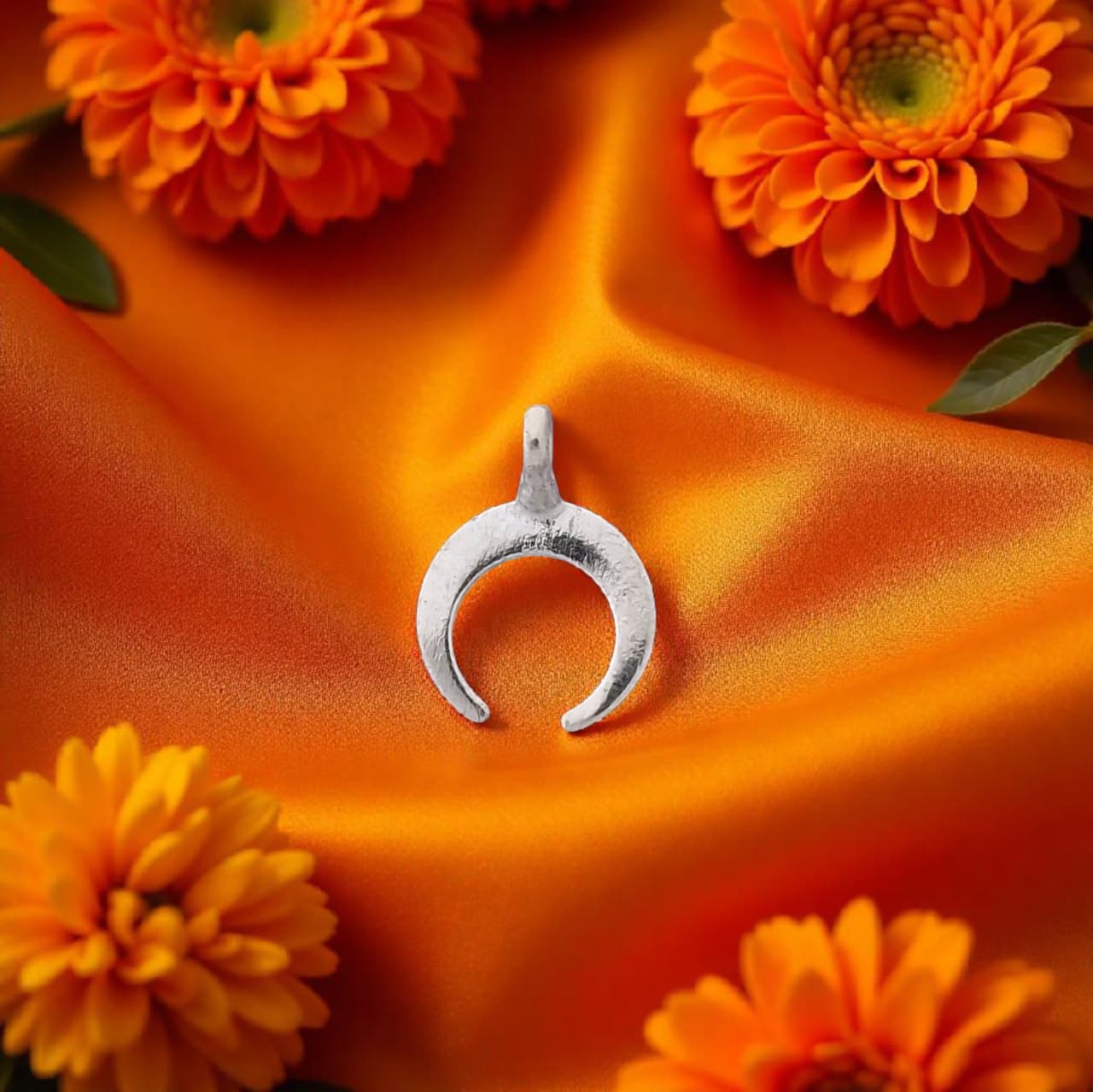 Silver Half Moon Pendant