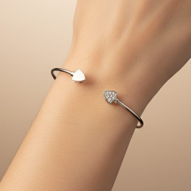 ARRow flexible Silver Bracelet/Bangle for Women