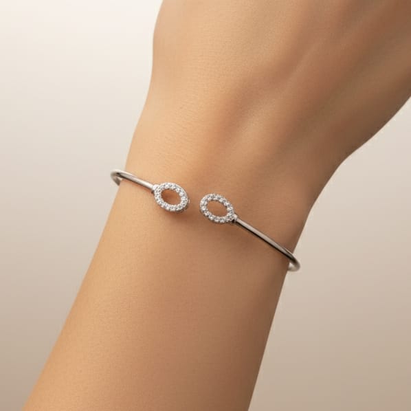 OVEL flexible  Bracelate/Bangle for Women 925 Silver