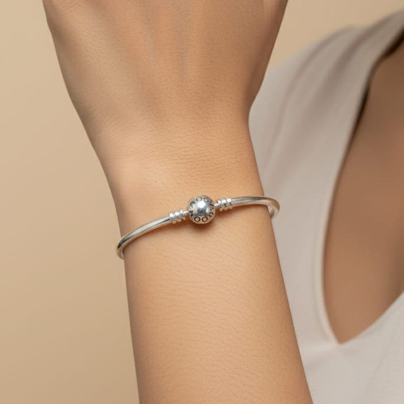 Moment Ball Adjustable Bangle/Bracelet for Women-925 Silver