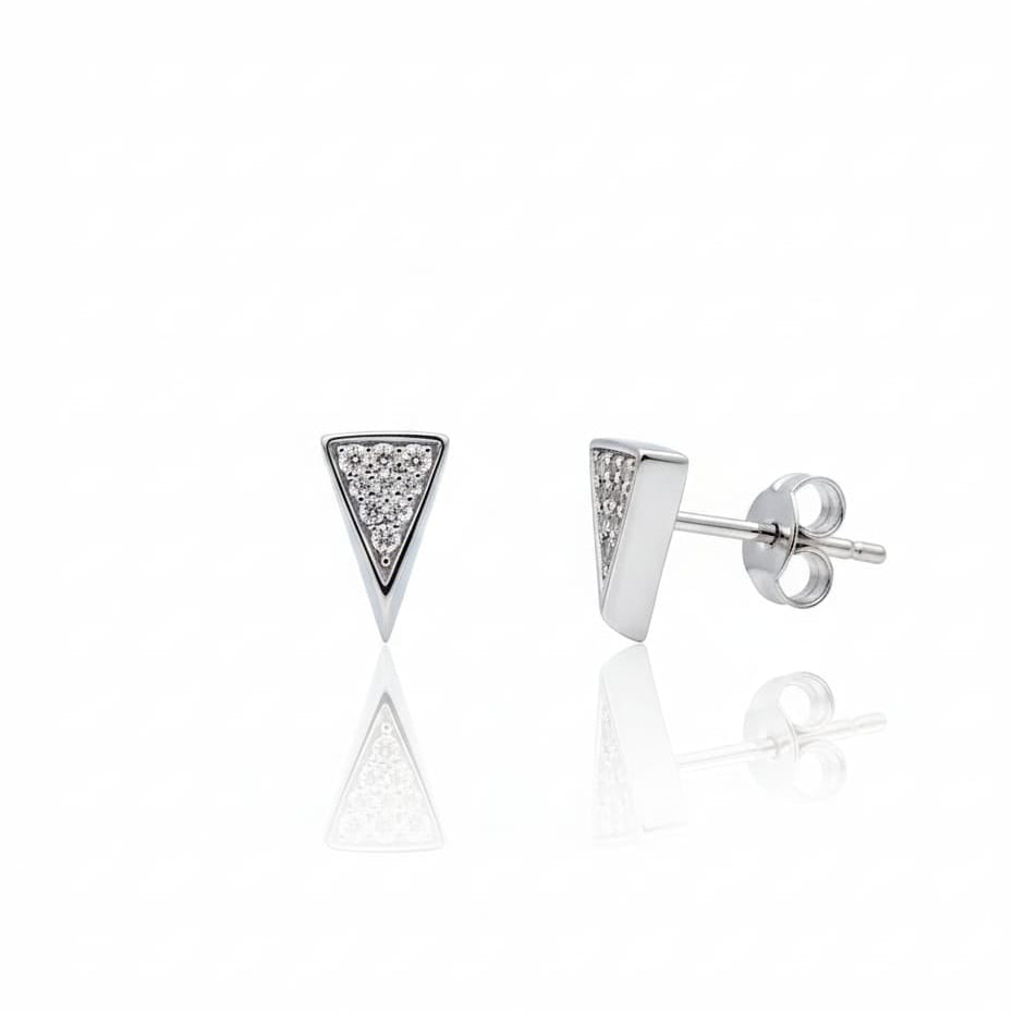 Mini pyramid stud Earring pair For women & girl-925 Streling Silver