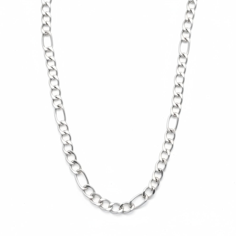 Figaro silver halo chain for men-925 Silver