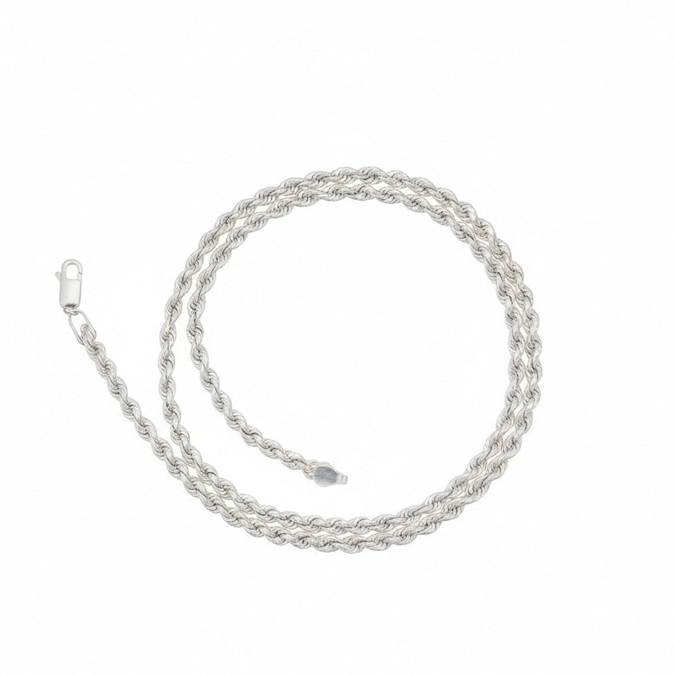 silver halo rope chain for Men-925 Silver