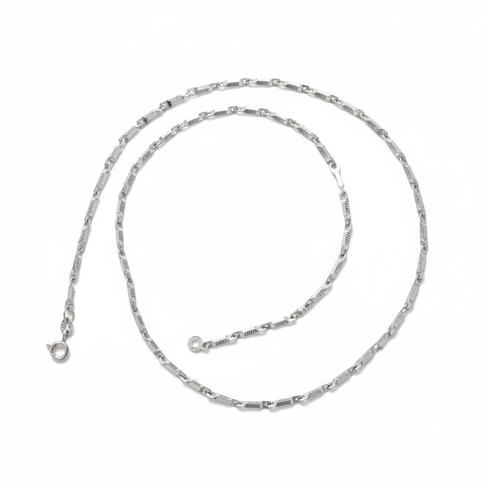 Geometric link chain for men-925 Silver