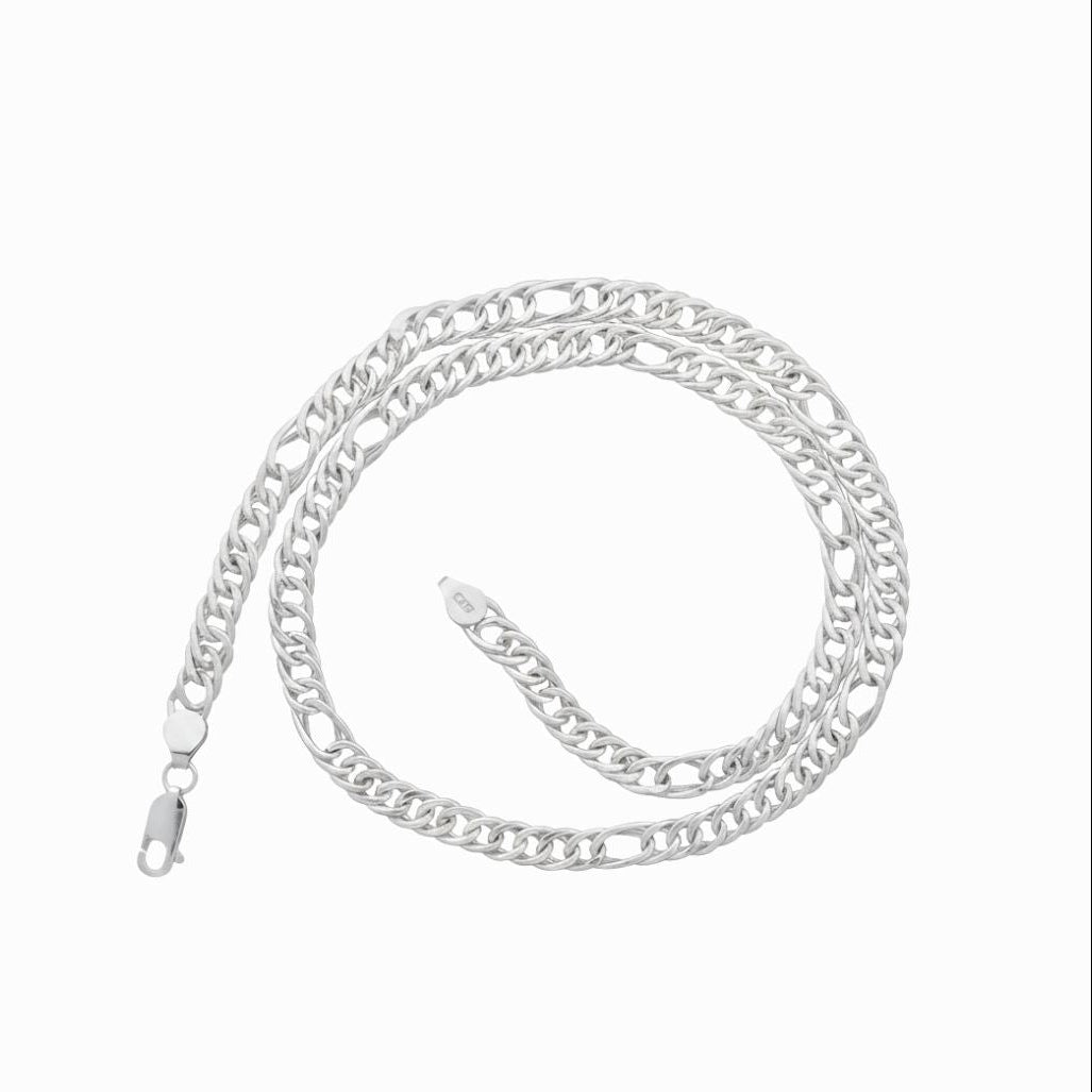 Cuban figaro link chain for men-925 Silver