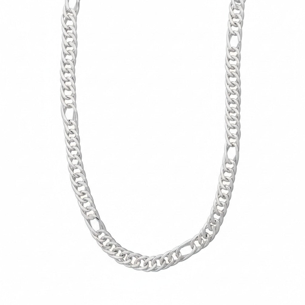 Cuban figaro link chain for men-925 Silver