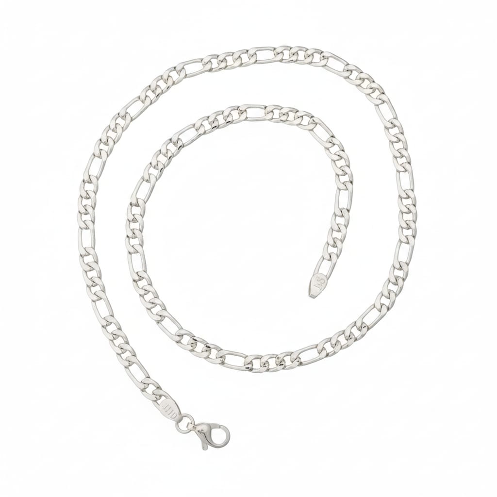 Silver solid curab chain  for men