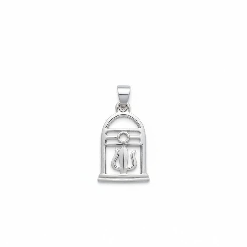 Shivling Trishul pendant -925 Silver